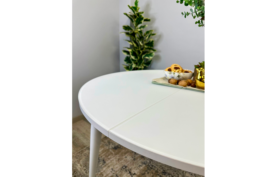 Обеденные столы - изображение №5 "Стол обеденный Мане раздвижной /белый"  на www.Angstrem-mebel.ru