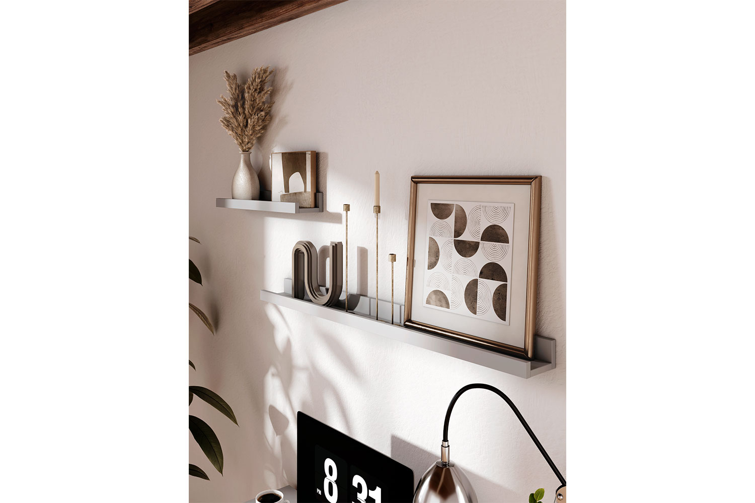 Полки - изображение №7 "Полка Онега настенная серая"  на www.Angstrem-mebel.ru