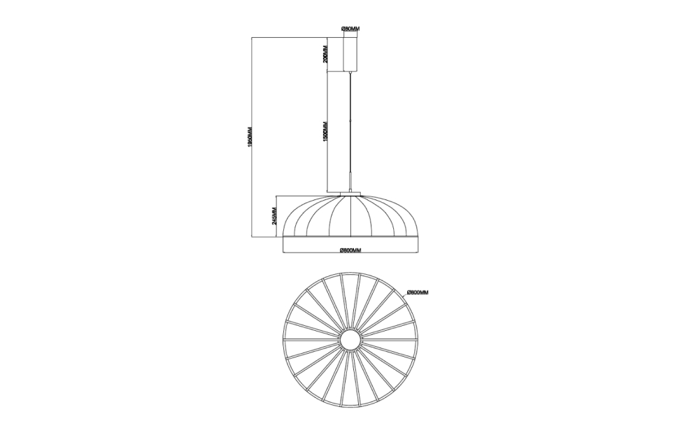 Люстры - изображение №5 "Подвесная люстра Vertex (золото) D800*H550/1950 LED*70W"  на www.Angstrem-mebel.ru