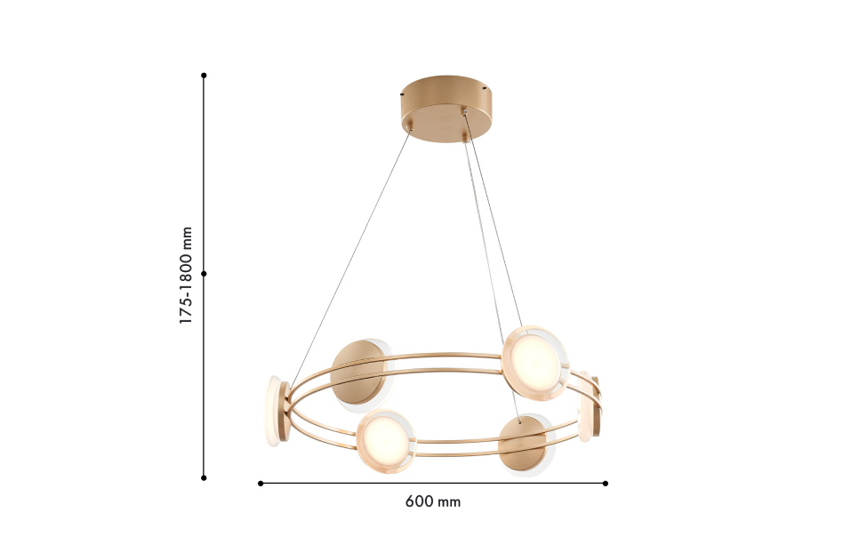 Люстры - изображение №3 "Подвесная люстра Yo-yo D600*H175/1800 6*LED*4W"  на www.Angstrem-mebel.ru