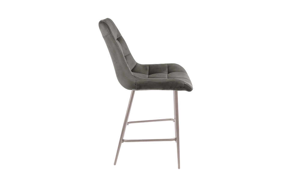 Барные стулья - изображение №3 "Стул полубарный Глейс антрацит / опоры серые"  на www.Angstrem-mebel.ru