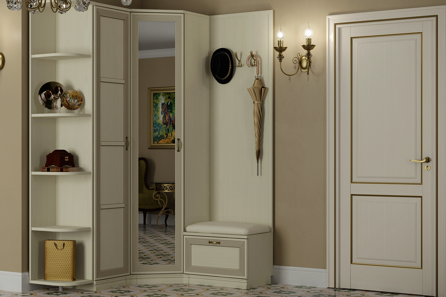 Стеллажи - изображение №4 "Стеллаж Адажио с полками"  на www.Angstrem-mebel.ru