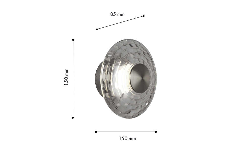 Бра - изображение №4 "Настенный светильник Claros (никель), D85*W150*H150 LED*6W, 4643-1W"  на www.Angstrem-mebel.ru