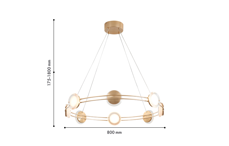 Люстры - изображение №3 "Подвесная люстра Yo-yo D800*H175/1800 8*LED*4W"  на www.Angstrem-mebel.ru