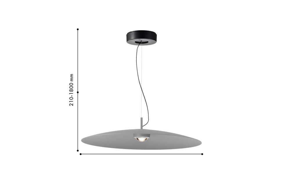 Подвесы - изображение №4 "Подвес Lars (серый) D600*H210/1800 LED*12W"  на www.Angstrem-mebel.ru