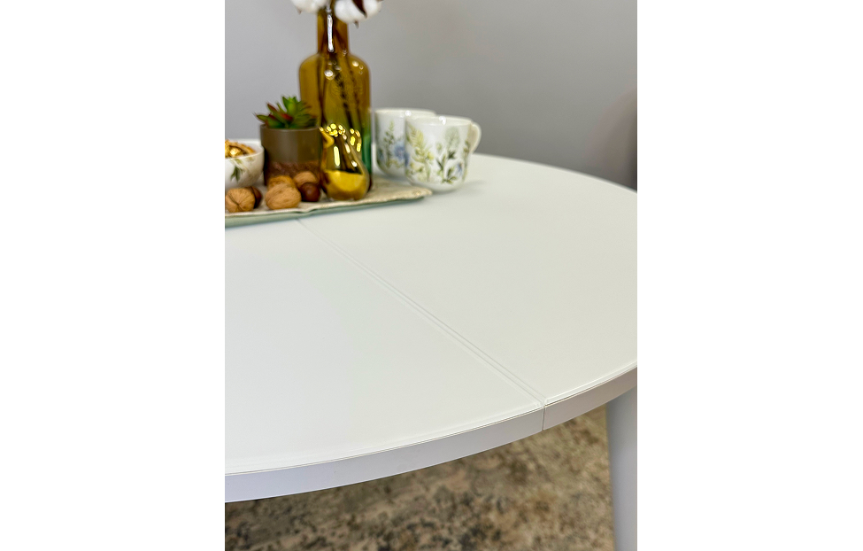 Обеденные столы - изображение №4 "Стол обеденный Мане раздвижной /белый"  на www.Angstrem-mebel.ru