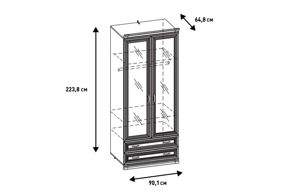 Комбинированные шкафы - изображение №4 "Шкаф Адажио"  на www.Angstrem-mebel.ru