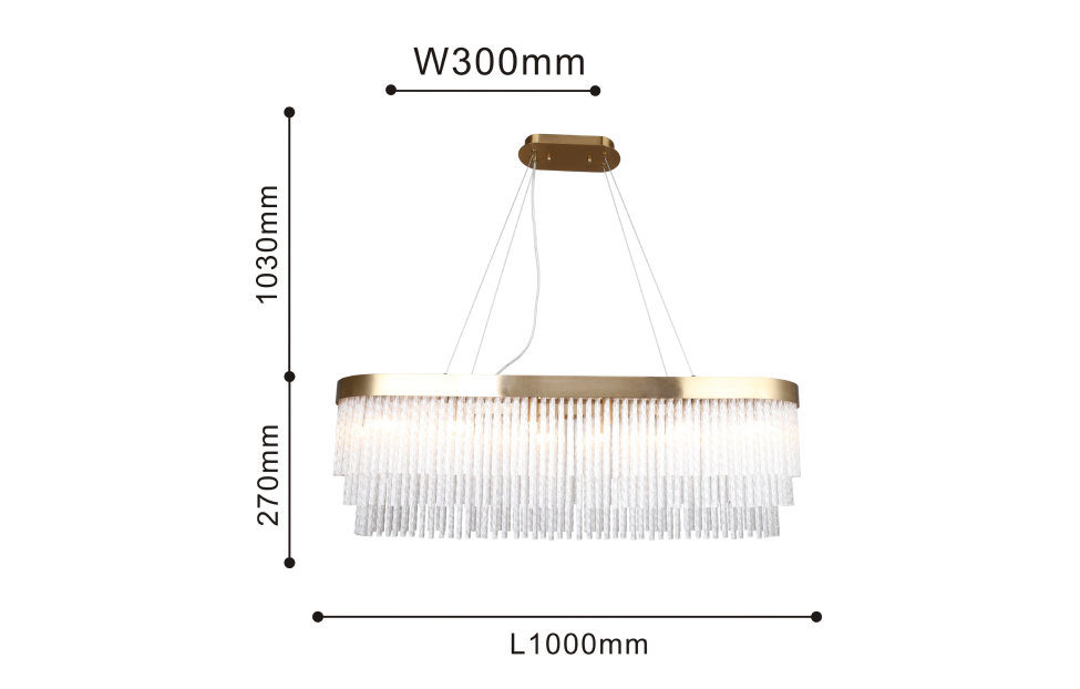 Люстры - изображение №3 "Подвесная люстра Bellinda L1000*W300*H350/1300 14*G9*40W"  на www.Angstrem-mebel.ru