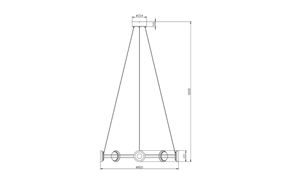 Люстры - изображение №5 "Подвесная люстра Yo-yo D800*H175/1800 8*LED*4W"  на www.Angstrem-mebel.ru