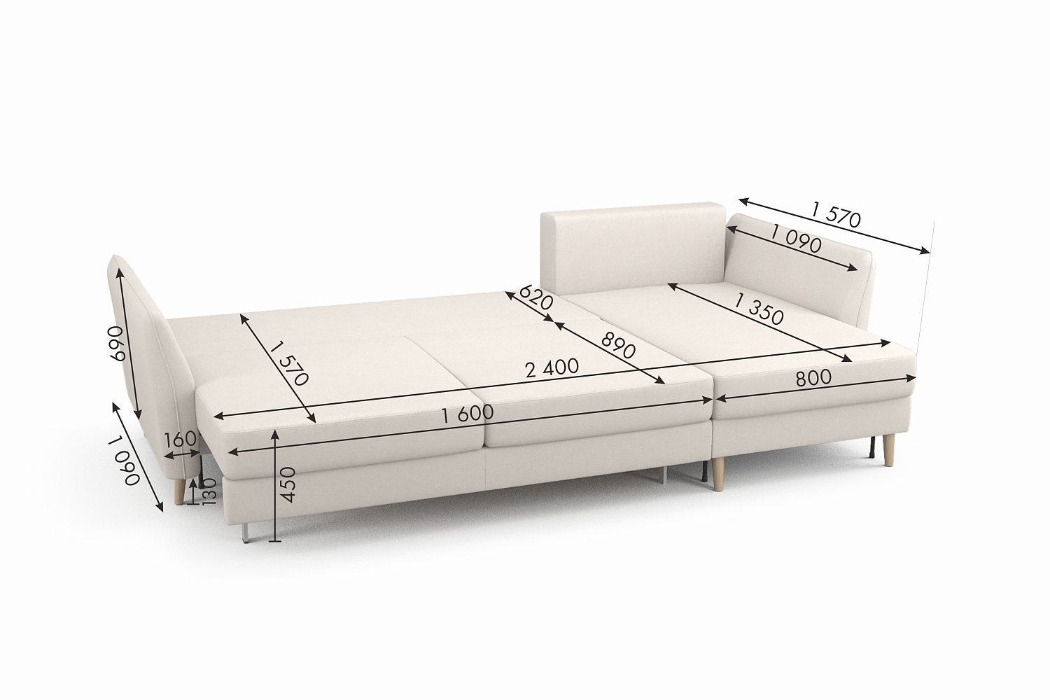 Угловые диваны - изображение №10 "Диван АННИКА NEW 3-х местный с оттоманкой"  на www.Angstrem-mebel.ru